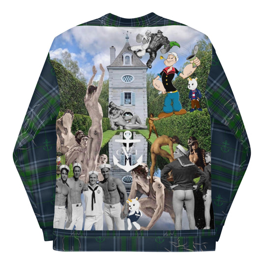Irish Plaid Bomber with COJO House Pool Party Mural