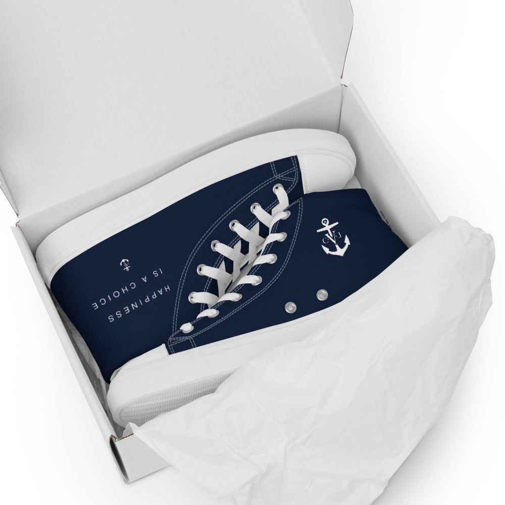 Happiness Men’s high top Navy